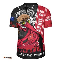 Essendon Rugby Jersey Anzac Day Lest We Forget Memorial