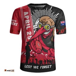 Essendon Rugby Jersey Anzac Day Lest We Forget Memorial