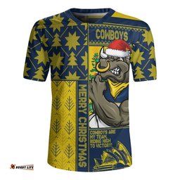 North Queensland Cowboys Rugby Jersey Christmas Magic Knit Style Winter Glow