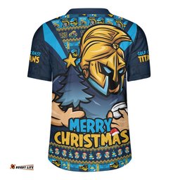Gold Coast Titans Rugby Jersey Merry Christmas Festive Spirit Edition