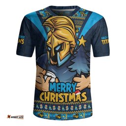 Gold Coast Titans Rugby Jersey Merry Christmas Festive Spirit Edition