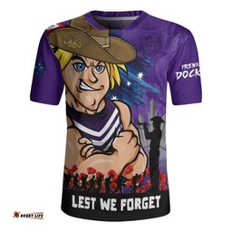 Fremantle Rugby Jersey ANZAC Inspired Football Fan Memorial Design