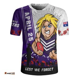Fremantle Rugby Jersey Anzac Day Lest We Forget Memorial
