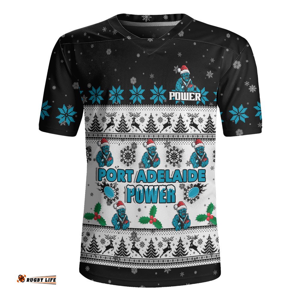 Port Adelaide Rugby Jersey Special Ugly Christmas Holiday Footy Fans