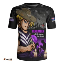 Fremantle Rugby Jersey Anzac Day In Memory Of Animals That Served