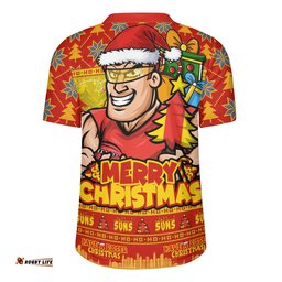 Gold Coast SUNS Rugby Jersey Festive Holiday Merry Christmas Vibe