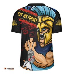 Gold Coast Titans Rugby Jersey Anzac Remembrance Of The Fallen