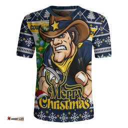 North Queensland Cowboys Rugby Jersey Merry Christmas Game Day Knit Style Team Edition