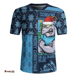New South Wales Blues Rugby Jersey Winter Knit Magic Holiday Spirit