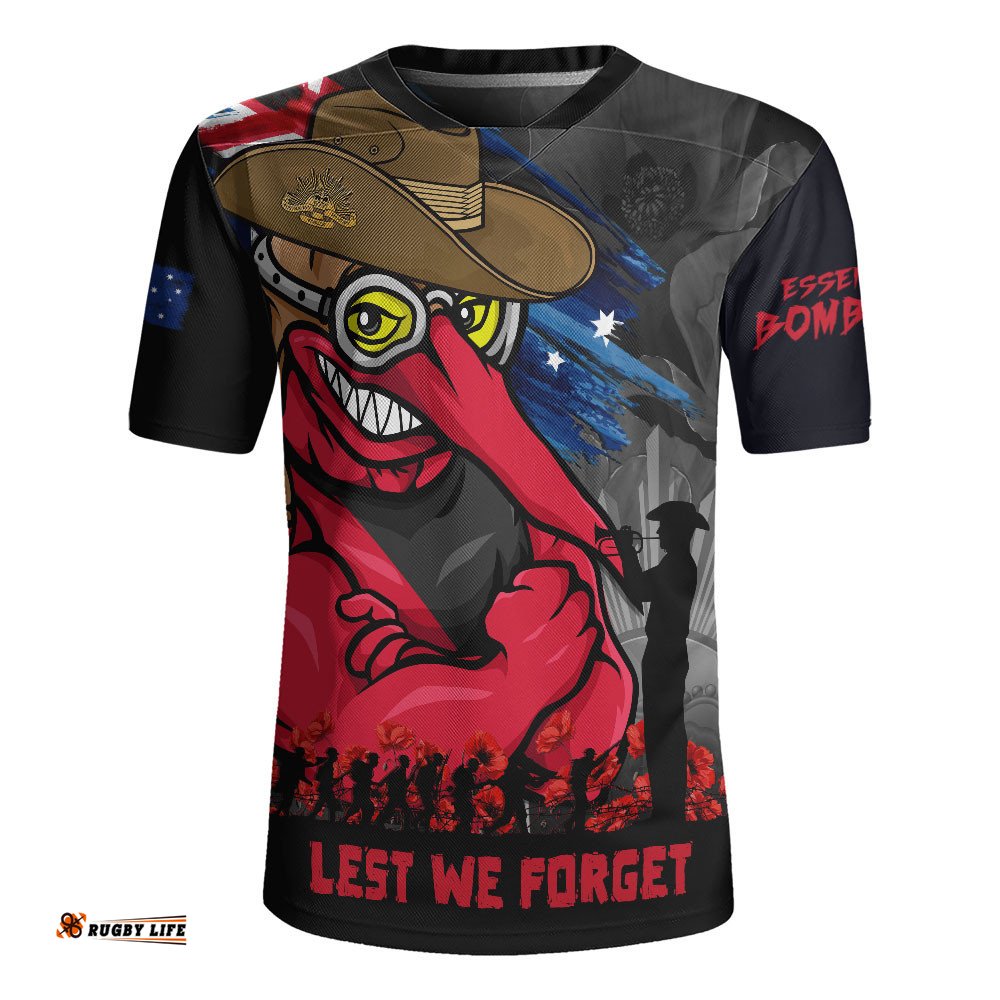 Essendon Rugby Jersey ANZAC Inspired Football Fan Memorial Design