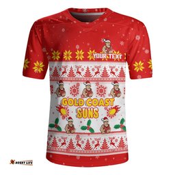 Gold Coast SUNS Rugby Jersey Special Ugly Christmas Holiday Footy Fans