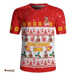 Gold Coast SUNS Rugby Jersey Special Ugly Christmas Holiday Footy Fans