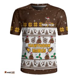 Hawthorn Rugby Jersey Special Ugly Christmas Holiday Footy Fans