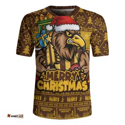 Hawthorn Rugby Jersey Festive Holiday Merry Christmas Vibe