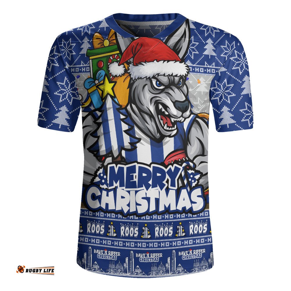 North Melbourne Rugby Jersey Festive Holiday Merry Christmas Vibe