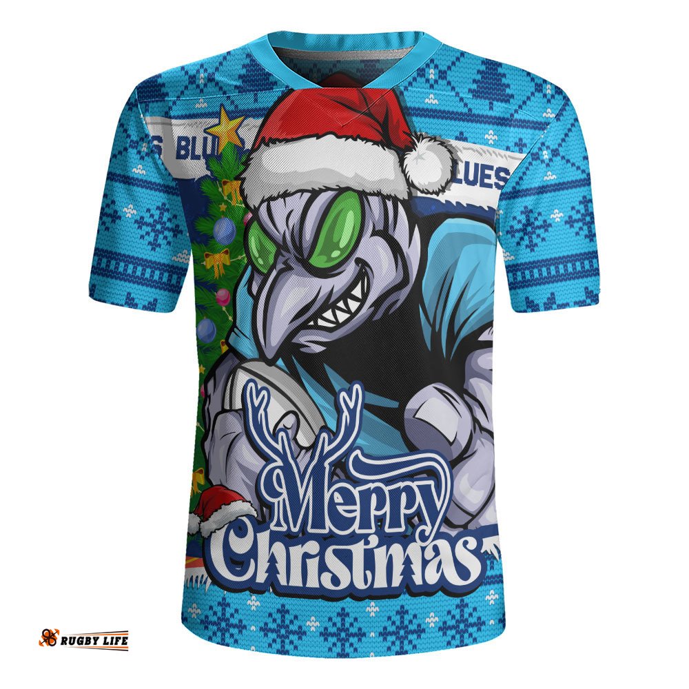 New South Wales Blues Rugby Jersey Merry Christmas Game Day Knit Style Team Edition