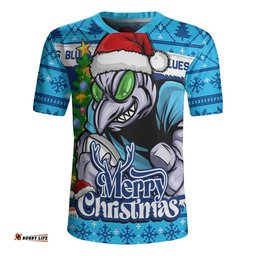 New South Wales Blues Rugby Jersey Merry Christmas Game Day Knit Style Team Edition
