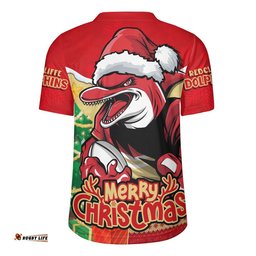 Redcliffe Dolphins Rugby Jersey Santa Scoring Touchdown On Christmas Game Day