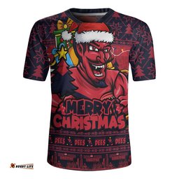 Melbourne Rugby Jersey Festive Holiday Merry Christmas Vibe