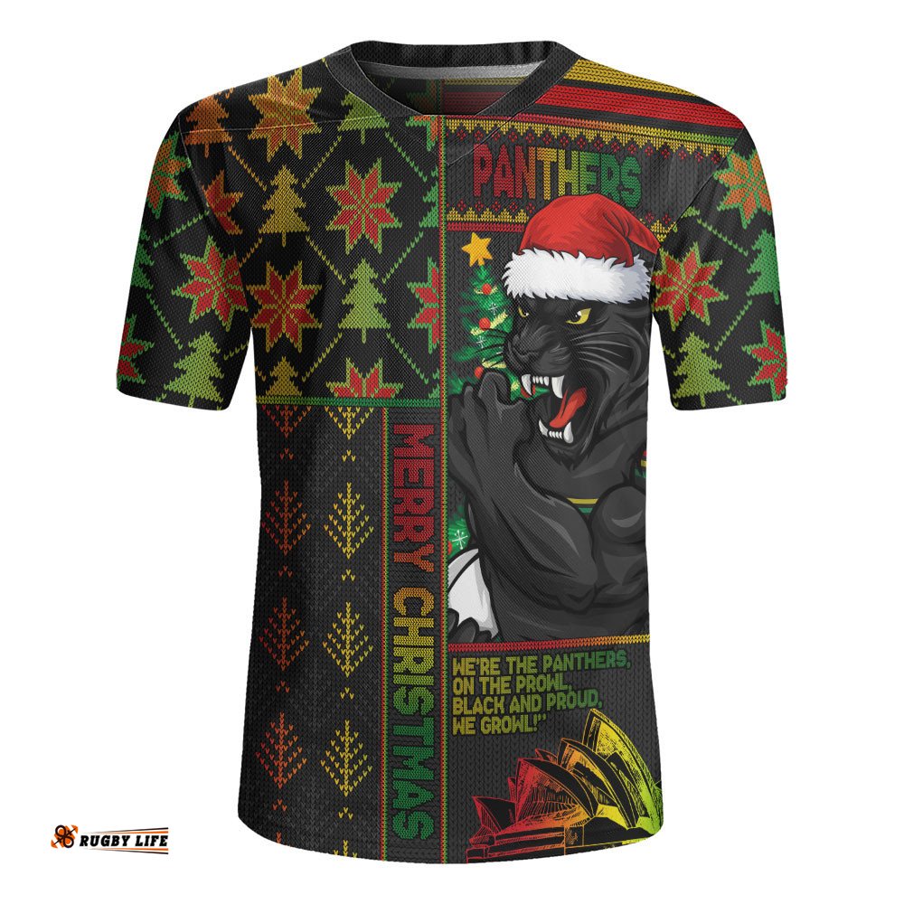 Penrith Panthers Rugby Jersey Christmas Magic Knit Style Winter Glow