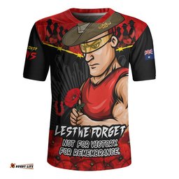 Gold Coast SUNS Rugby Jersey ANZAC Day Not For Victory For Remembrance