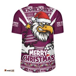 Manly Warringah Sea Eagles Rugby Jersey Merry Christmas Festive Spirit Edition