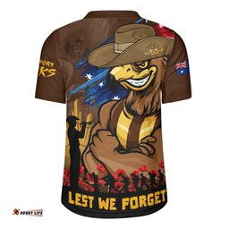Hawthorn Rugby Jersey ANZAC Inspired Football Fan Memorial Design