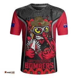 Essendon Rugby Jersey Lest We Forget In Eternal Honor And Duty