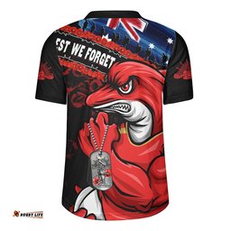 Redcliffe Dolphins Rugby Jersey Anzac Remembrance Of The Fallen