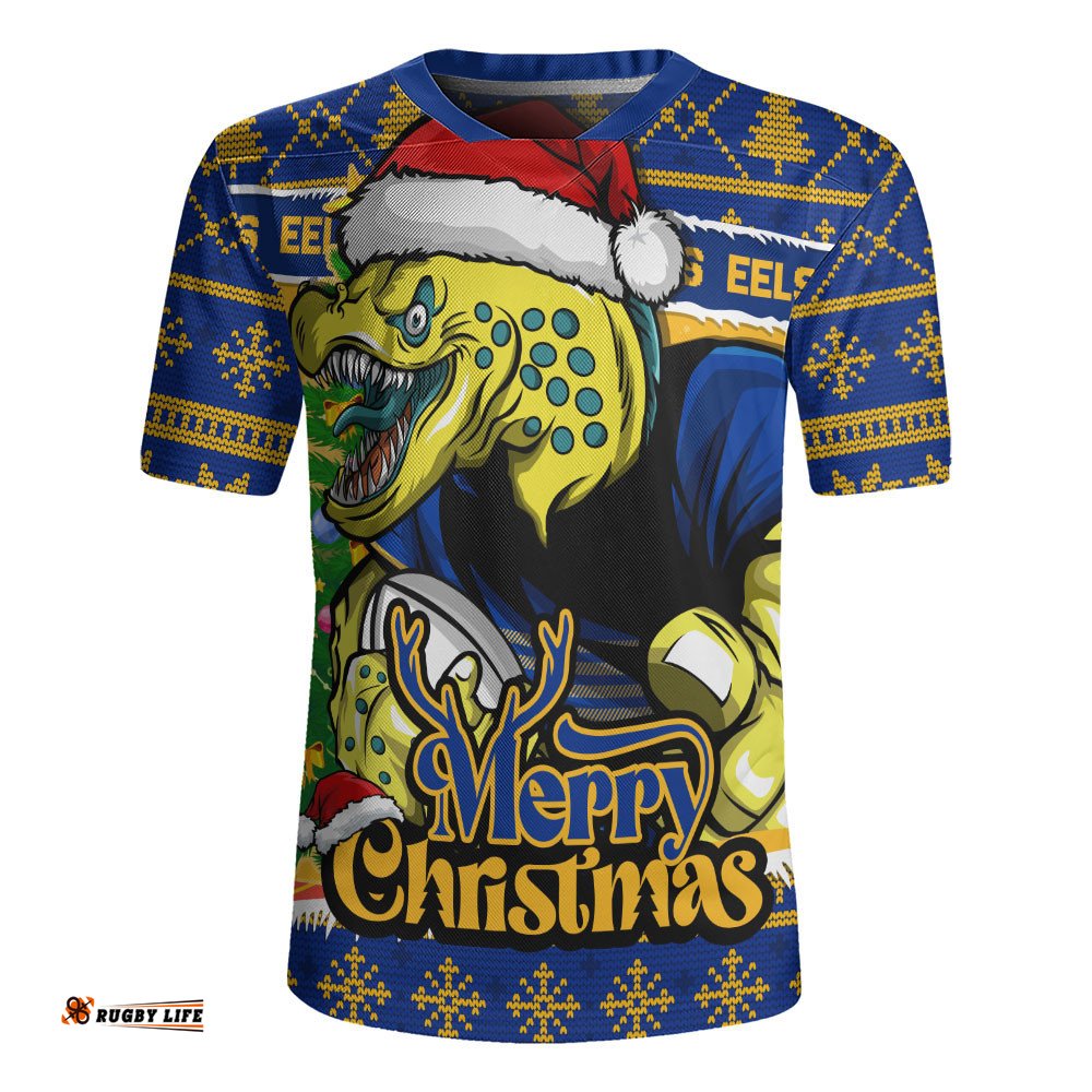 Parramatta Eels Rugby Jersey Merry Christmas Game Day Knit Style Team Edition