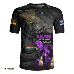 Penrith Panthers Rugby Jersey Anzac Day Purple Poppy And Animals That Served