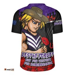 Fremantle Rugby Jersey ANZAC Day Not For Victory For Remembrance
