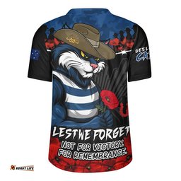 Geelong Cats Rugby Jersey ANZAC Day Not For Victory For Remembrance