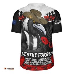 Collingwood Rugby Jersey ANZAC Day Not For Victory For Remembrance