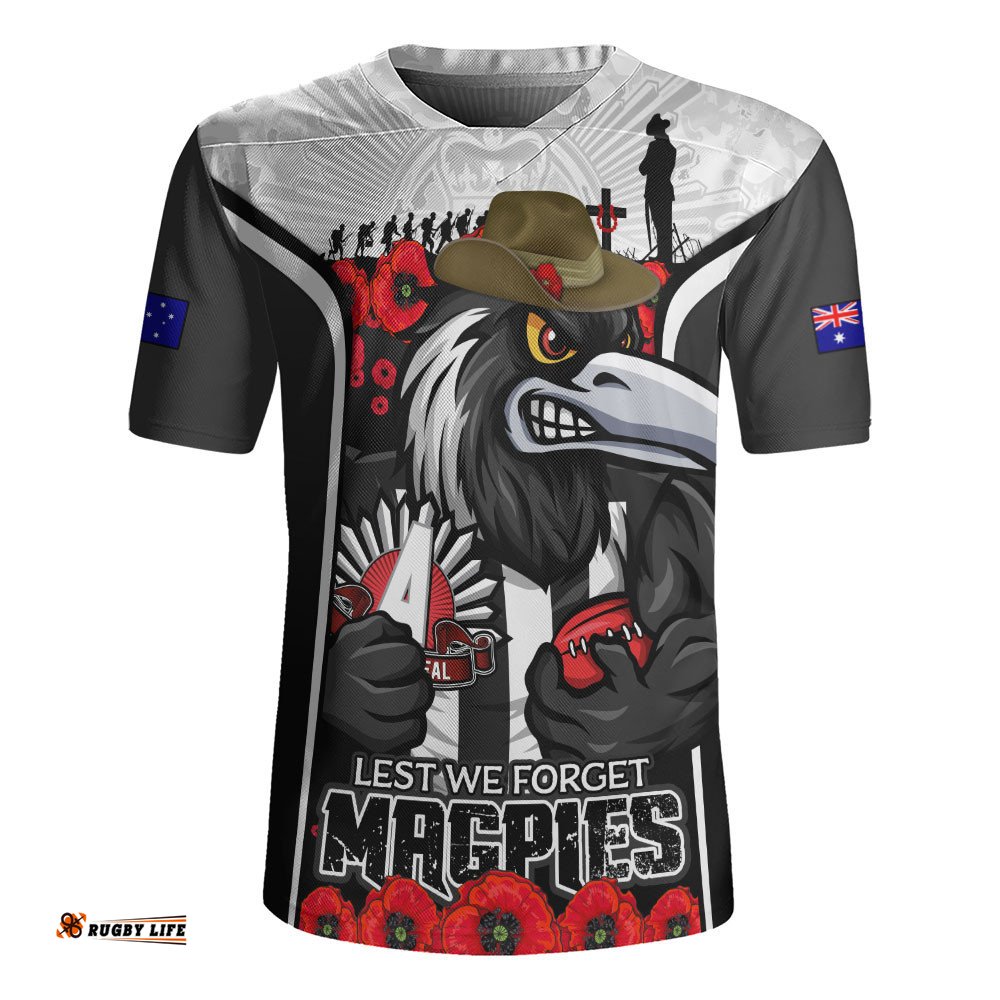 Collingwood Rugby Jersey Lest We Forget In Eternal Honor And Duty