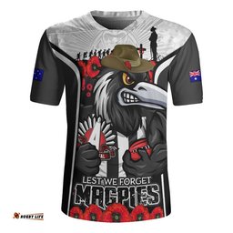 Collingwood Rugby Jersey Lest We Forget In Eternal Honor And Duty