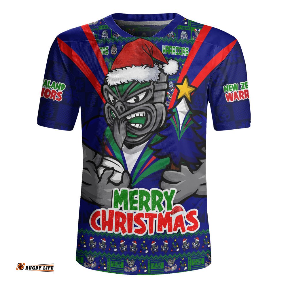 New Zealand Warriors Rugby Jersey Merry Christmas Festive Spirit Edition