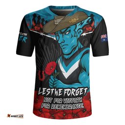 Port Adelaide Rugby Jersey ANZAC Day Not For Victory For Remembrance