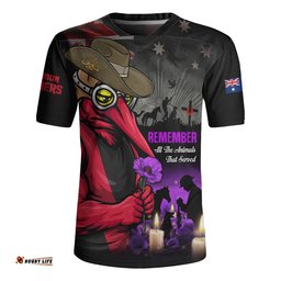 Essendon Rugby Jersey Anzac Day In Memory Of Animals That Served