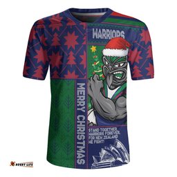 New Zealand Warriors Rugby Jersey Christmas Magic Knit Style Winter Glow