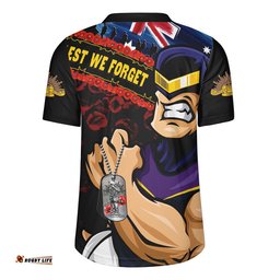 Melbourne Storm Rugby Jersey Anzac Remembrance Of The Fallen