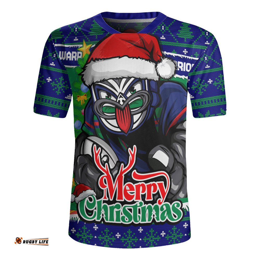 New Zealand Warriors Rugby Jersey Merry Christmas Game Day Knit Style Team Edition