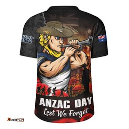 North Queensland Cowboys Rugby Jersey Anzac Day Rising Dawn Ceremony Lest We Forget Courage