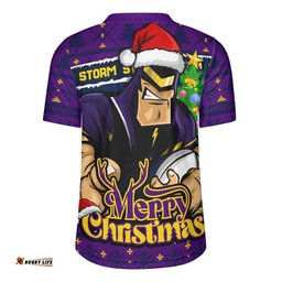 Melbourne Storm Rugby Jersey Merry Christmas Game Day Knit Style Team Edition