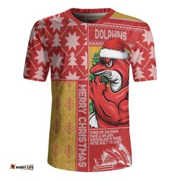 Redcliffe Dolphins Rugby Jersey Christmas Magic Knit Style Winter Glow