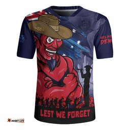 Melbourne Rugby Jersey ANZAC Inspired Football Fan Memorial Design