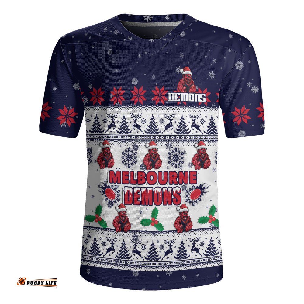 Melbourne Rugby Jersey Special Ugly Christmas Holiday Footy Fans