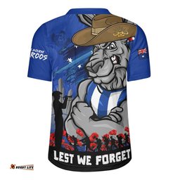 North Melbourne Rugby Jersey ANZAC Inspired Football Fan Memorial Design