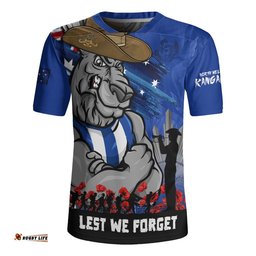 North Melbourne Rugby Jersey ANZAC Inspired Football Fan Memorial Design