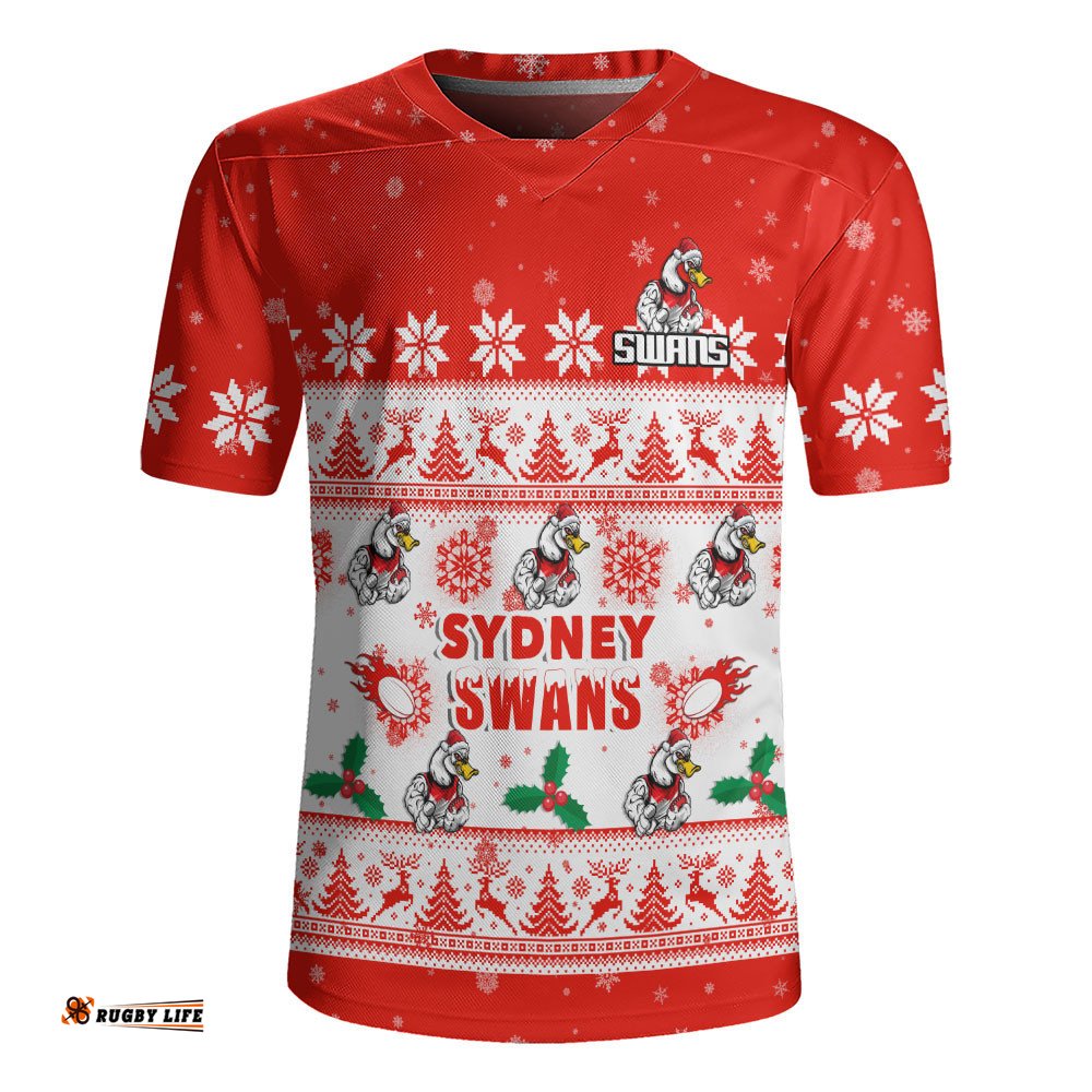 Sydney Swans Rugby Jersey Special Ugly Christmas Holiday Footy Fans
